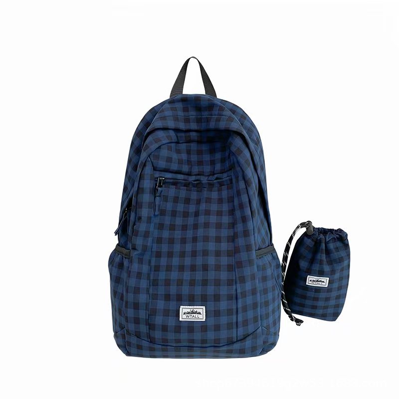 Gingham Patterned Lightweight Backpack Stornfield
