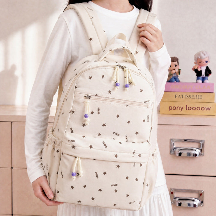 Stylish Star-Patterned Everyday Backpack Stornfield