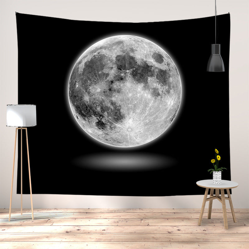Meditation Yoga Sunset Tapestry Wall Hanging with Silhouette Print