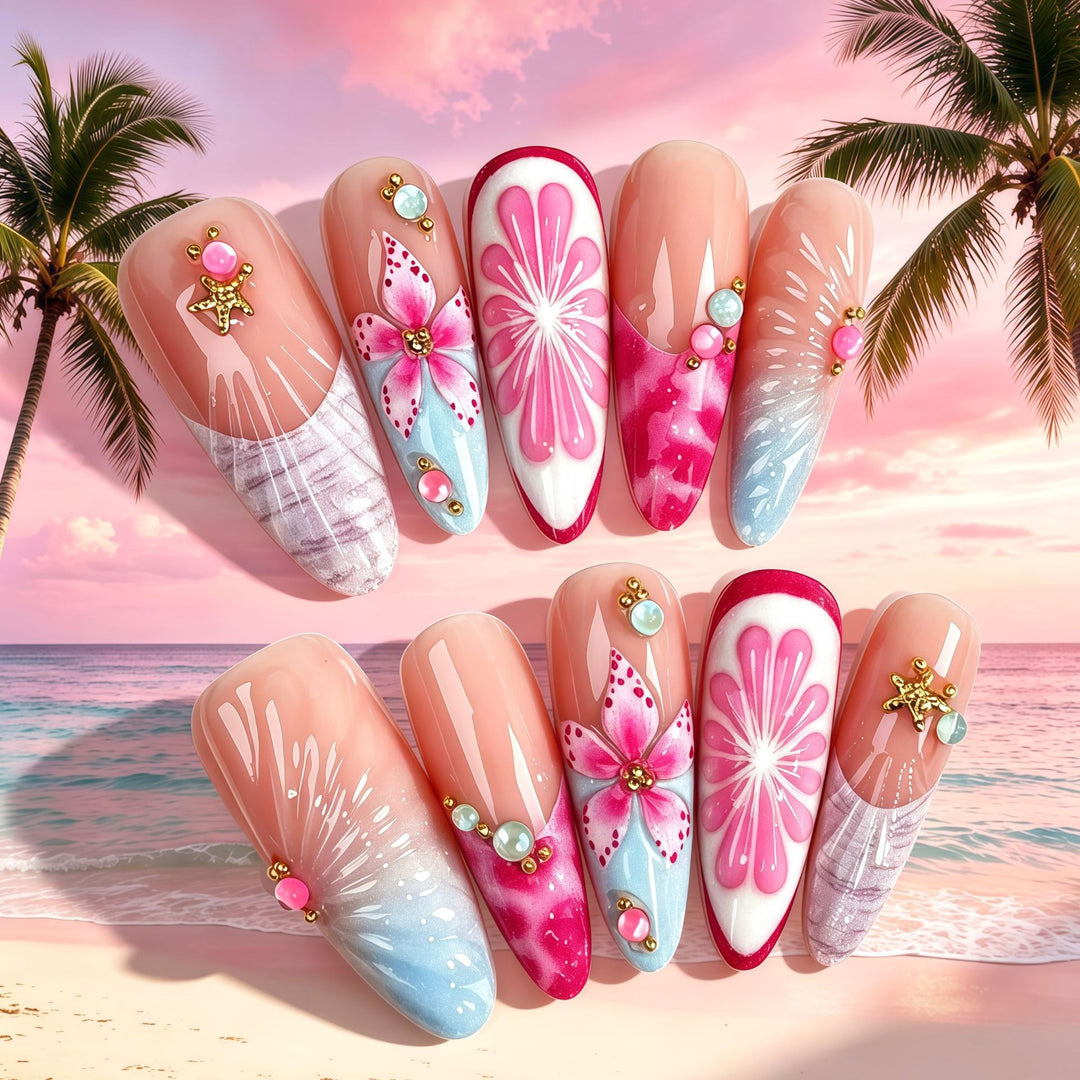 Artistic Decorative Press-On Nail Set 1790745449