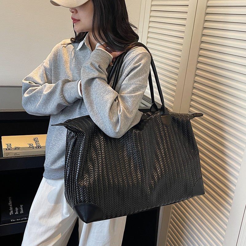 Elegant Tote Bag Made of Woven Synthetic Leather Stornfield