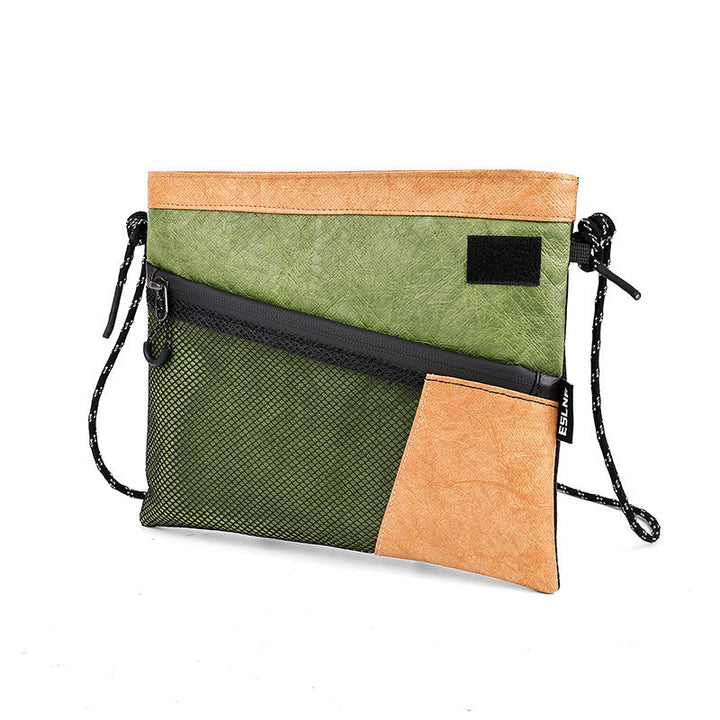 compact water-resistant travel crossbody pouch with mesh organizer and adjustable cord strap Stornfield