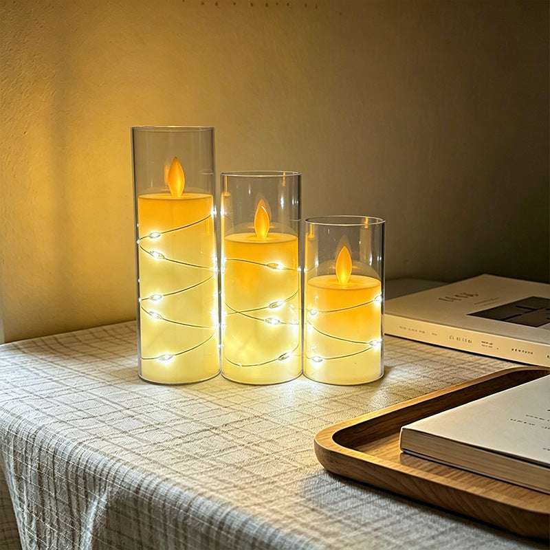 LED Scented Candle with Flame Effect Stornfield