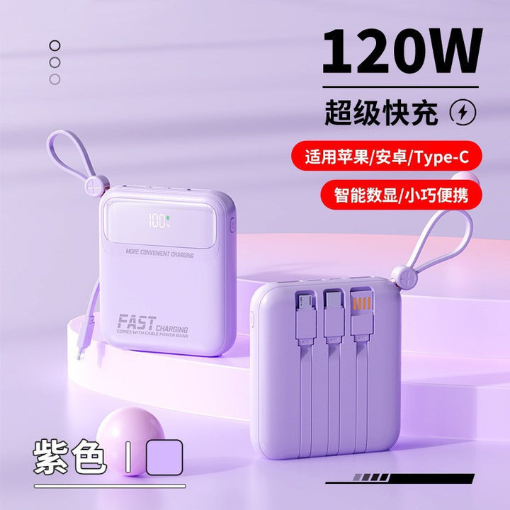 Portable power bank with integrated cables and multifunctional charging port Stornfield