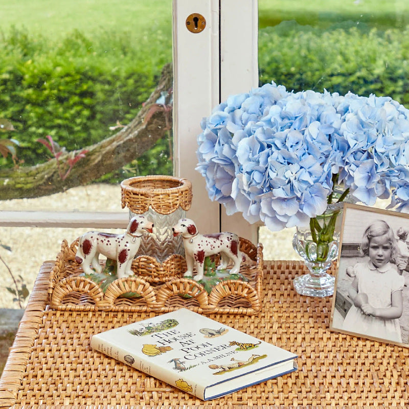 Elegant decoration basket with curved edge Stornfield