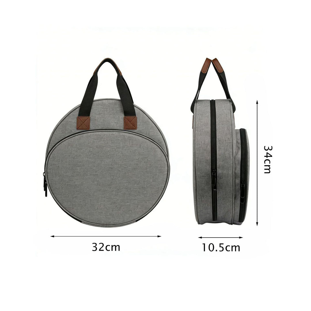 Round Tote Bag with Practical Two-Way Zipper Stornfield