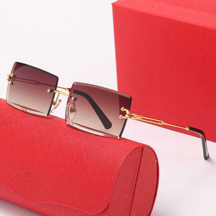Ladies stylish square sunglasses with luxurious metal accents Stornfield