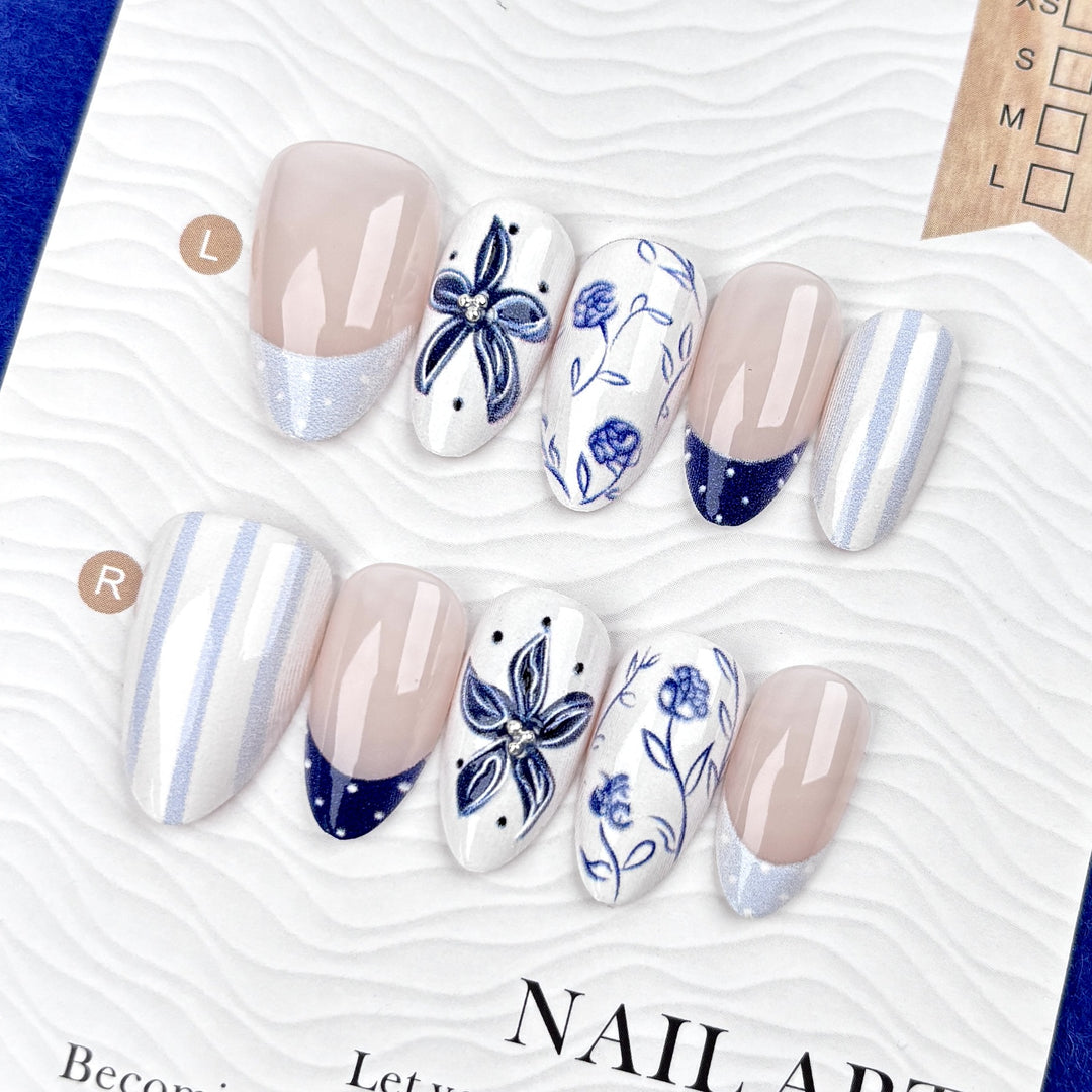 Artful Floral Press-On Nail Set