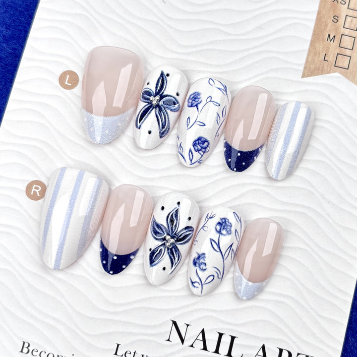 Artful Floral Press-On Nail Set
