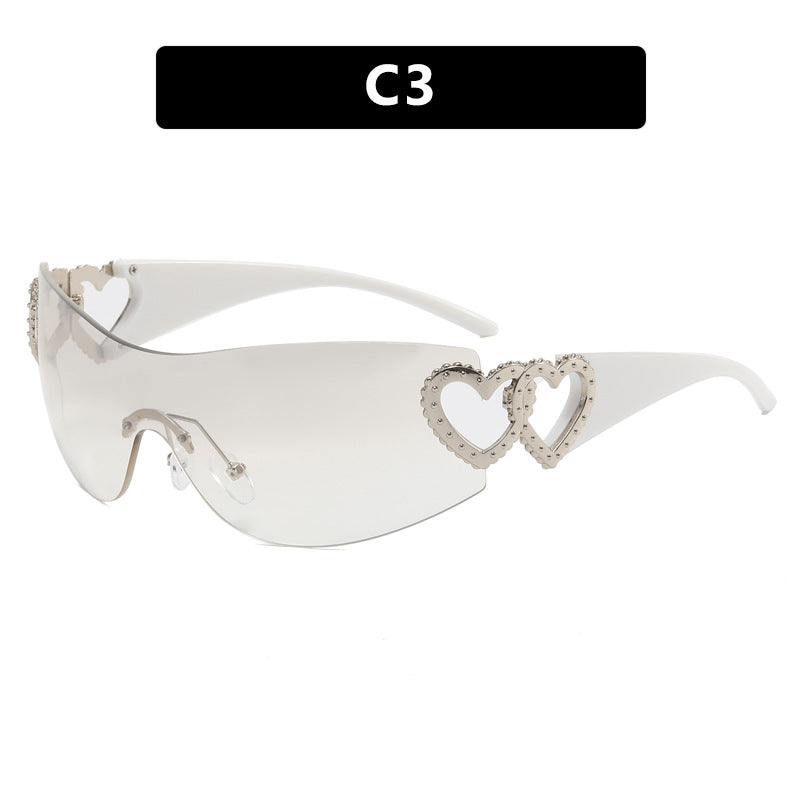 Ladies Fashion Sunglasses with Heart Applications Stornfield