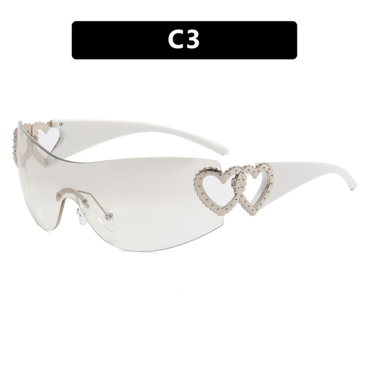 Ladies Fashion Sunglasses with Heart Applications Stornfield