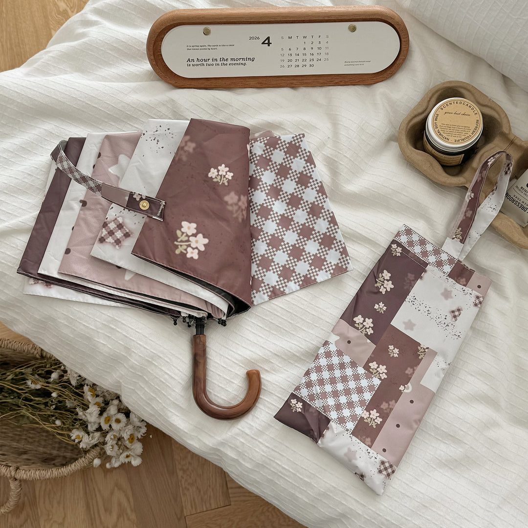 Women's Folding Umbrella with Exclusive Patchwork Design Stornfield