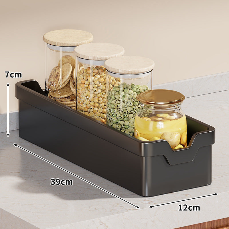 Narrow Four-Tier Rolling Kitchen Storage Cart Organizer with Deep Removable Trays