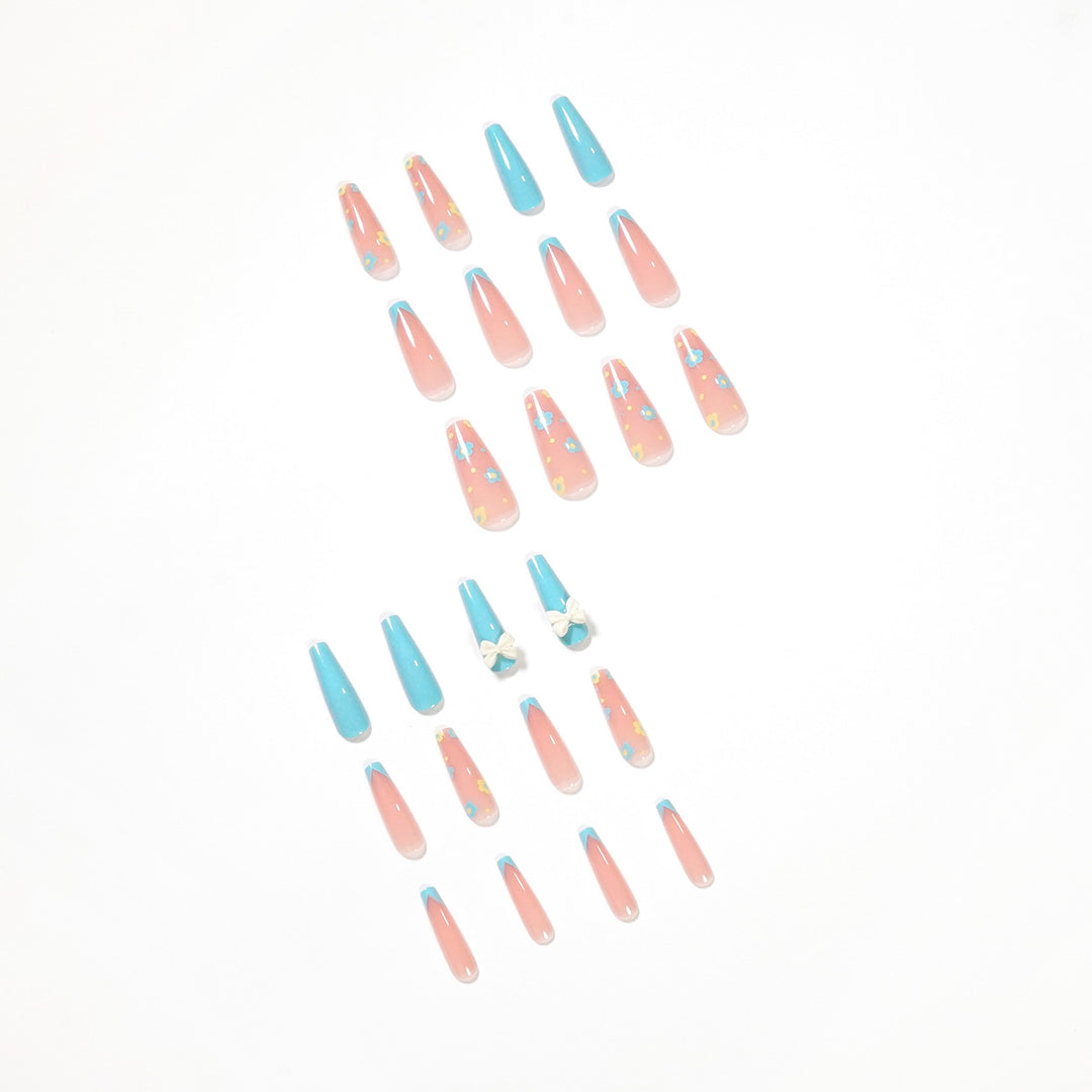 Artistic and playful nail extensions with floral patterns Stornfield