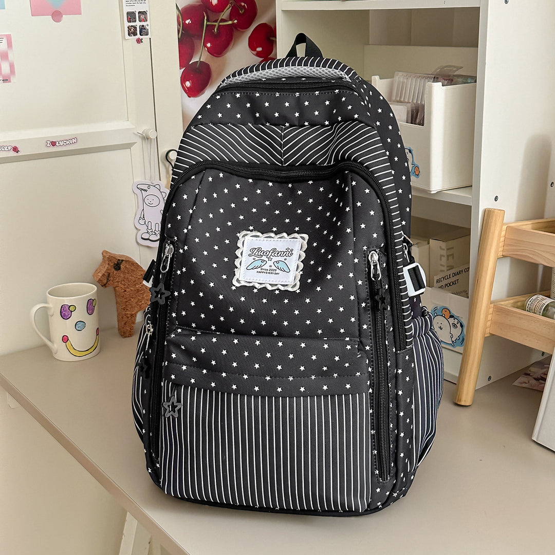 Whimsical Star-Embellished School Backpack Stornfield