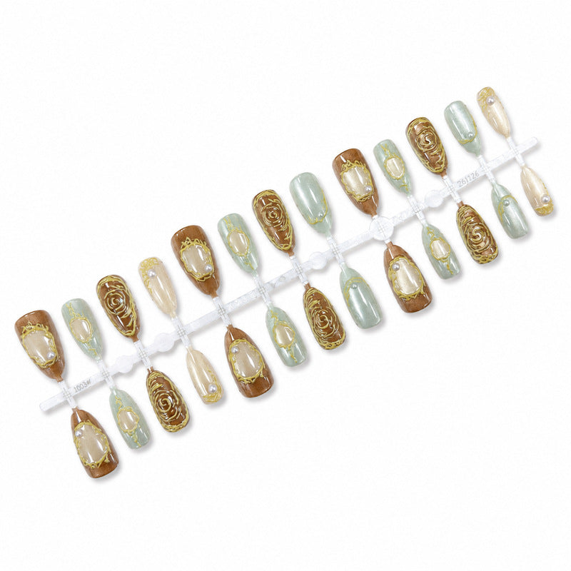 Premium artificial nails with elegant decorations Stornfield