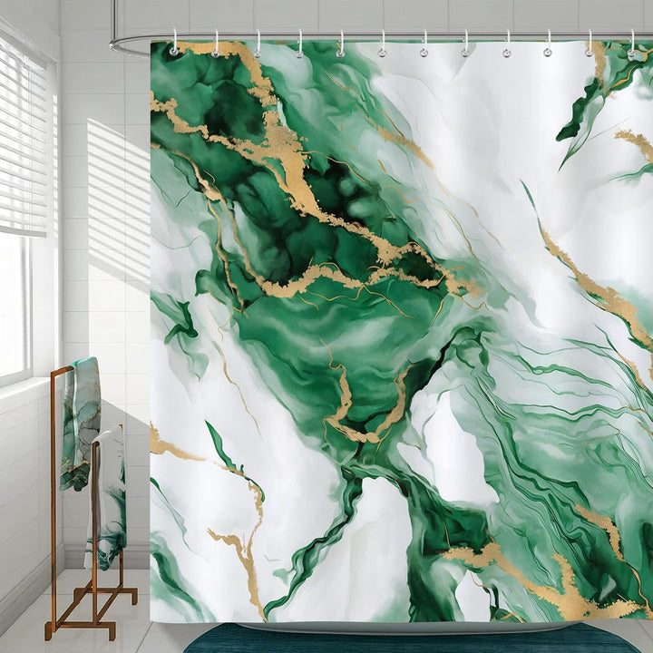 Artistic Marble Texture Shower Curtain Stornfield