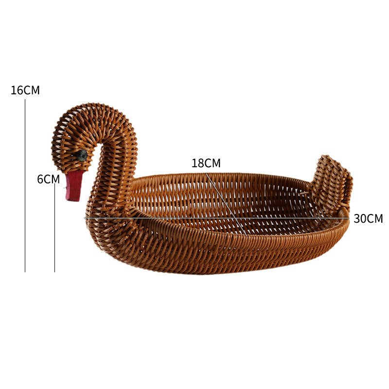 Unisex Braided Decoration Basket in Duck Shape Stornfield