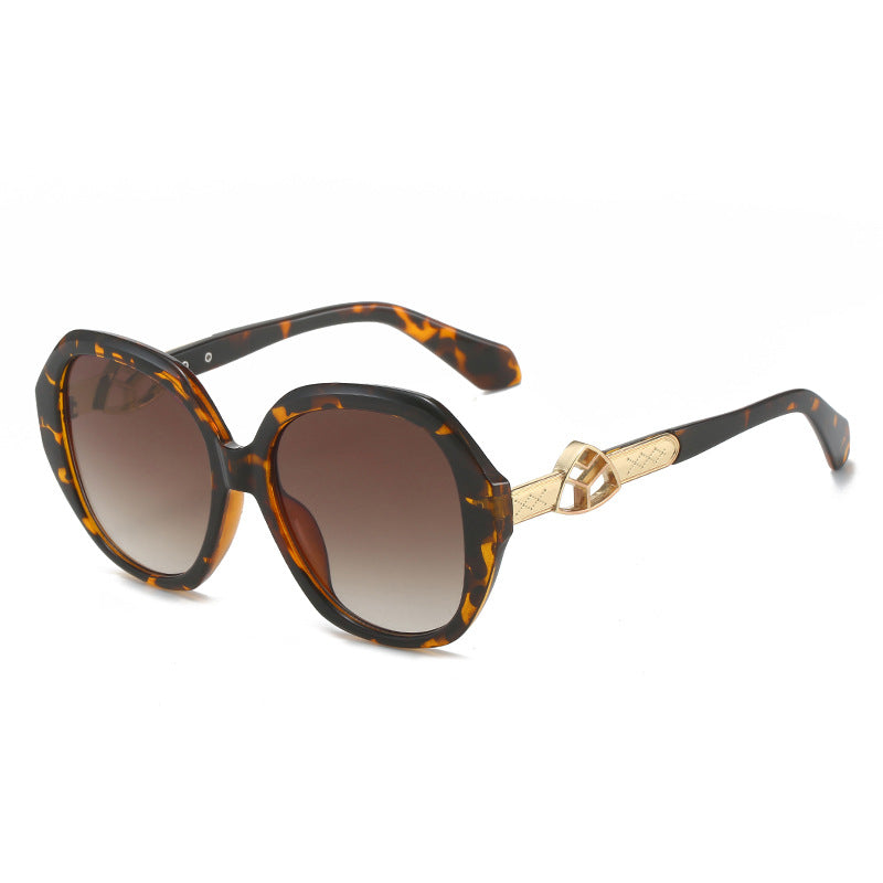 Women's Oversized Sunglasses with Golden Accents Stornfield