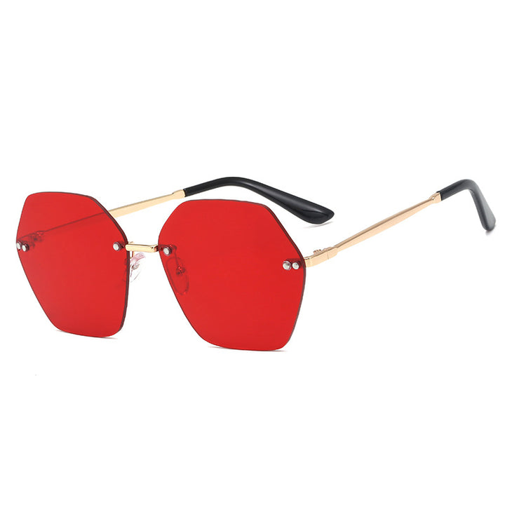 Women's hexagonal sunglasses with elegant metal frame Stornfield