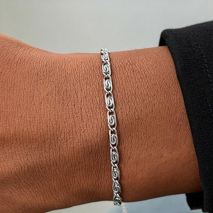 Woven Silver Chain Bracelet Stornfield