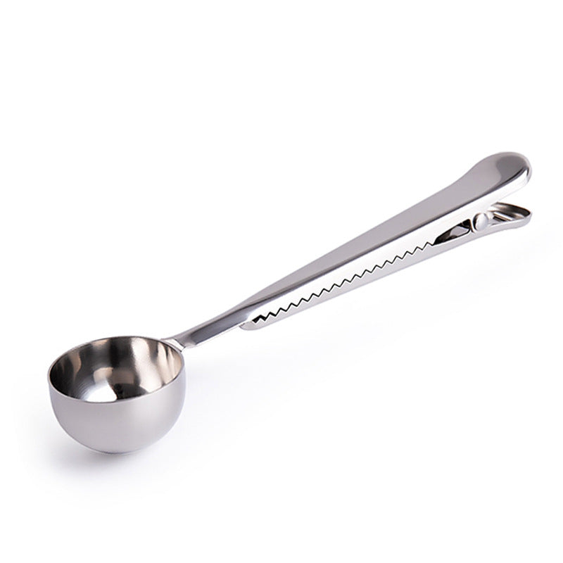 Professional Stainless Steel Coffee Measuring Scoop with Clip Stornfield