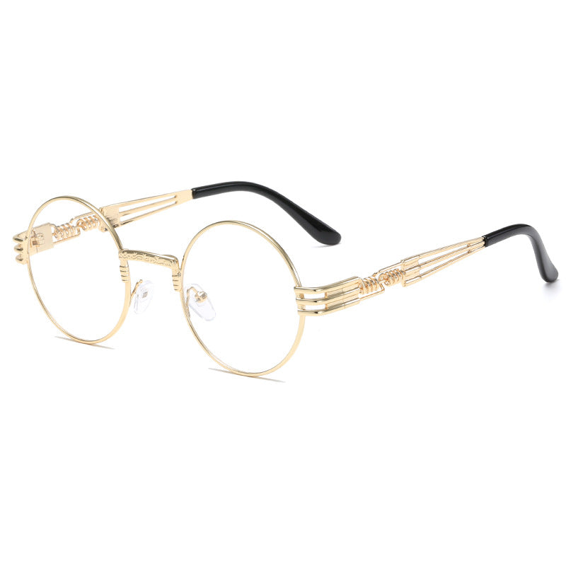Women's Retro-Inspired Round Sunglasses with Unique Metal Frame Stornfield