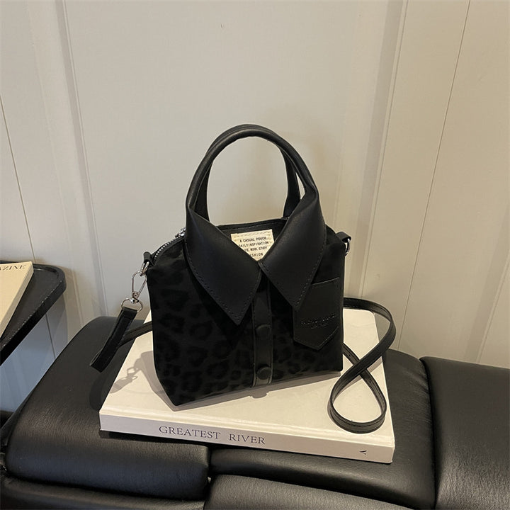 Stylish Animal Print Top Handle Handbag