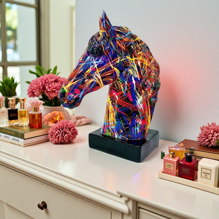 Artful horse sculpture made of high-quality resin Stornfield