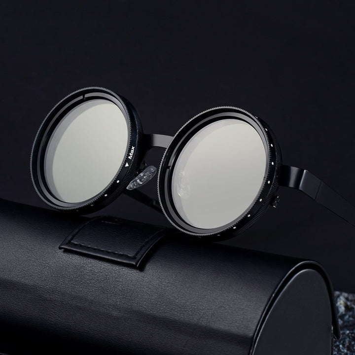 Ladies Round Retro Sunglasses with Distinctive Metal Frame Stornfield