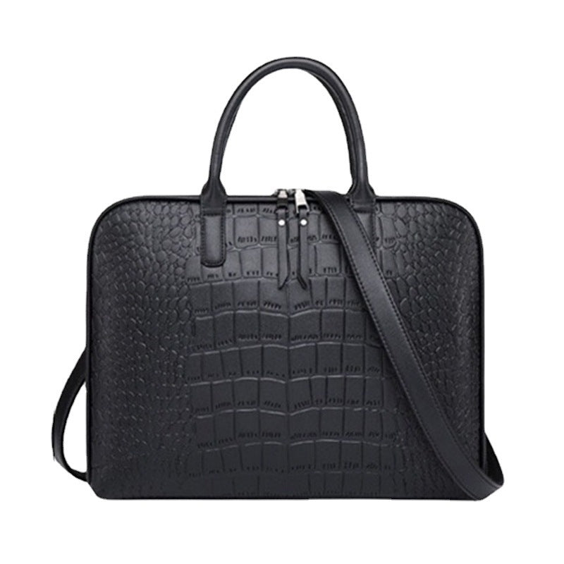 Elegant Laptop Bag in Luxurious Crocodile Look Stornfield