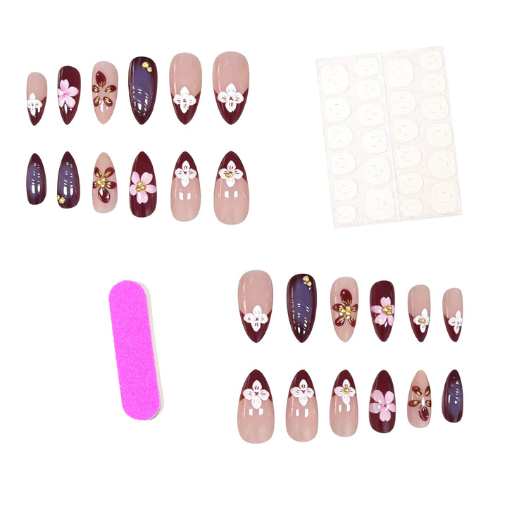 Decorative Floral Acrylic Nail Enhancements Stornfield 1789915431