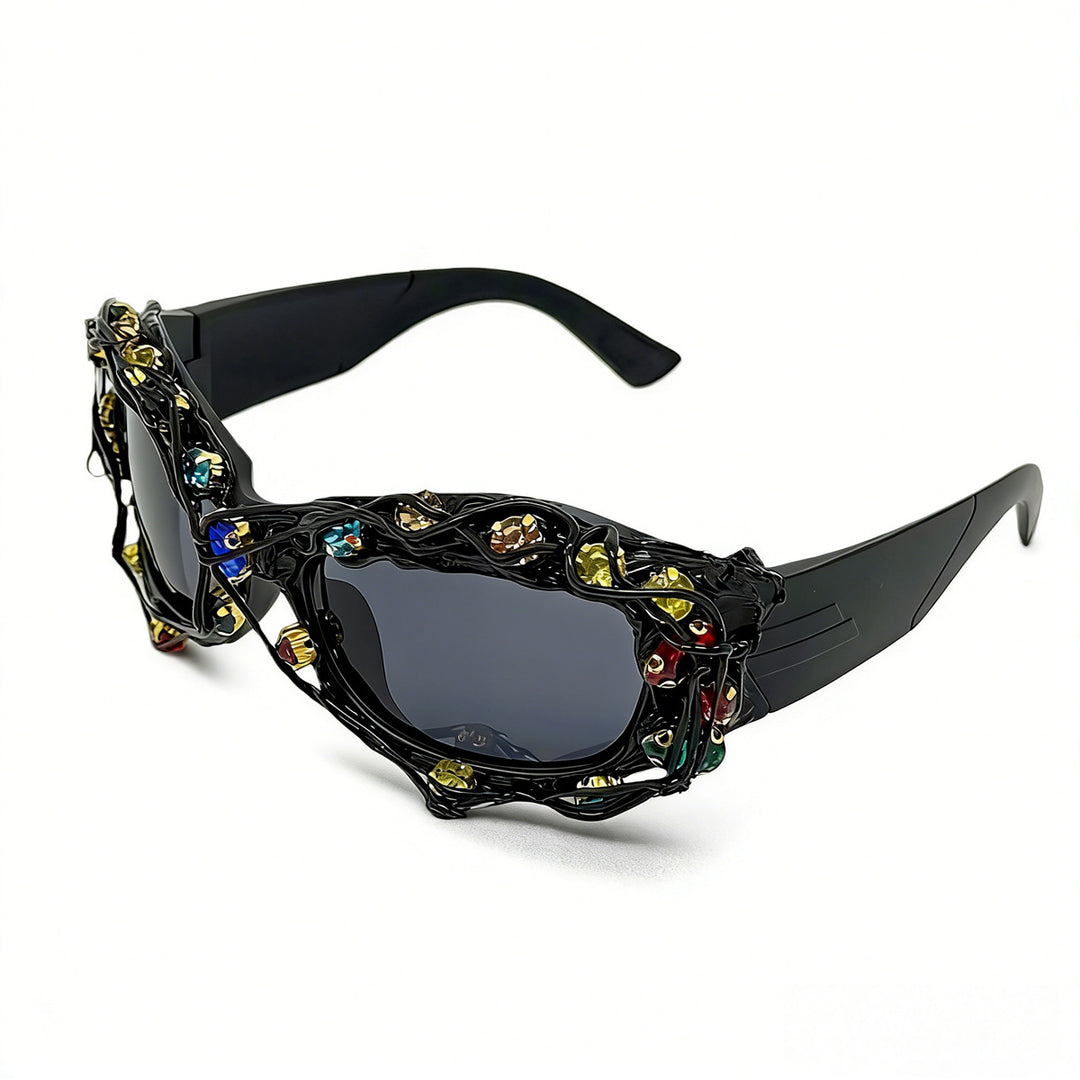 Ladies striking designer sunglasses with rhinestone applications Stornfield