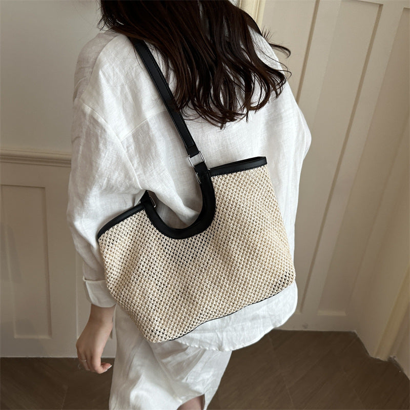 Woven Straw Tote Bag