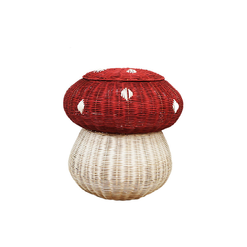 Playful storage stool in mushroom design Stornfield