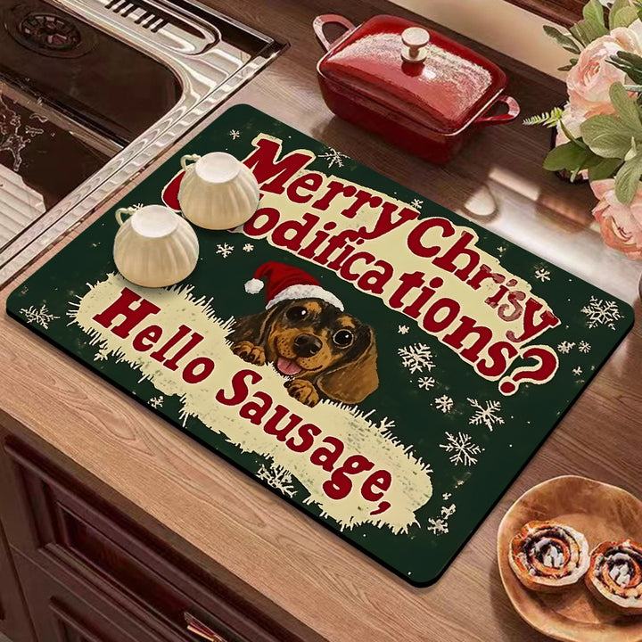Holiday-Themed Kitchen Mat