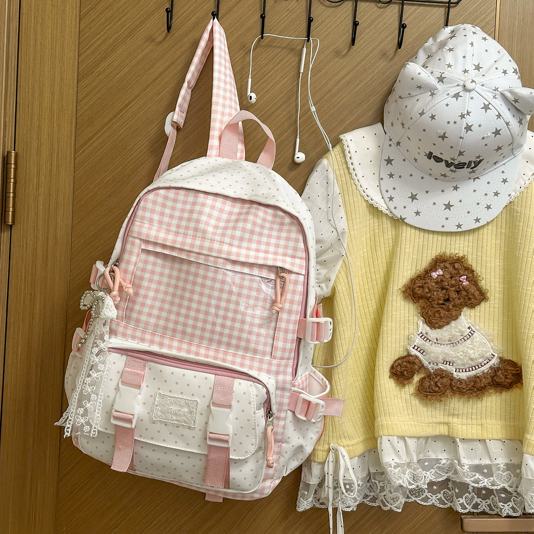 Charming Plaid Patterned Backpack Stornfield