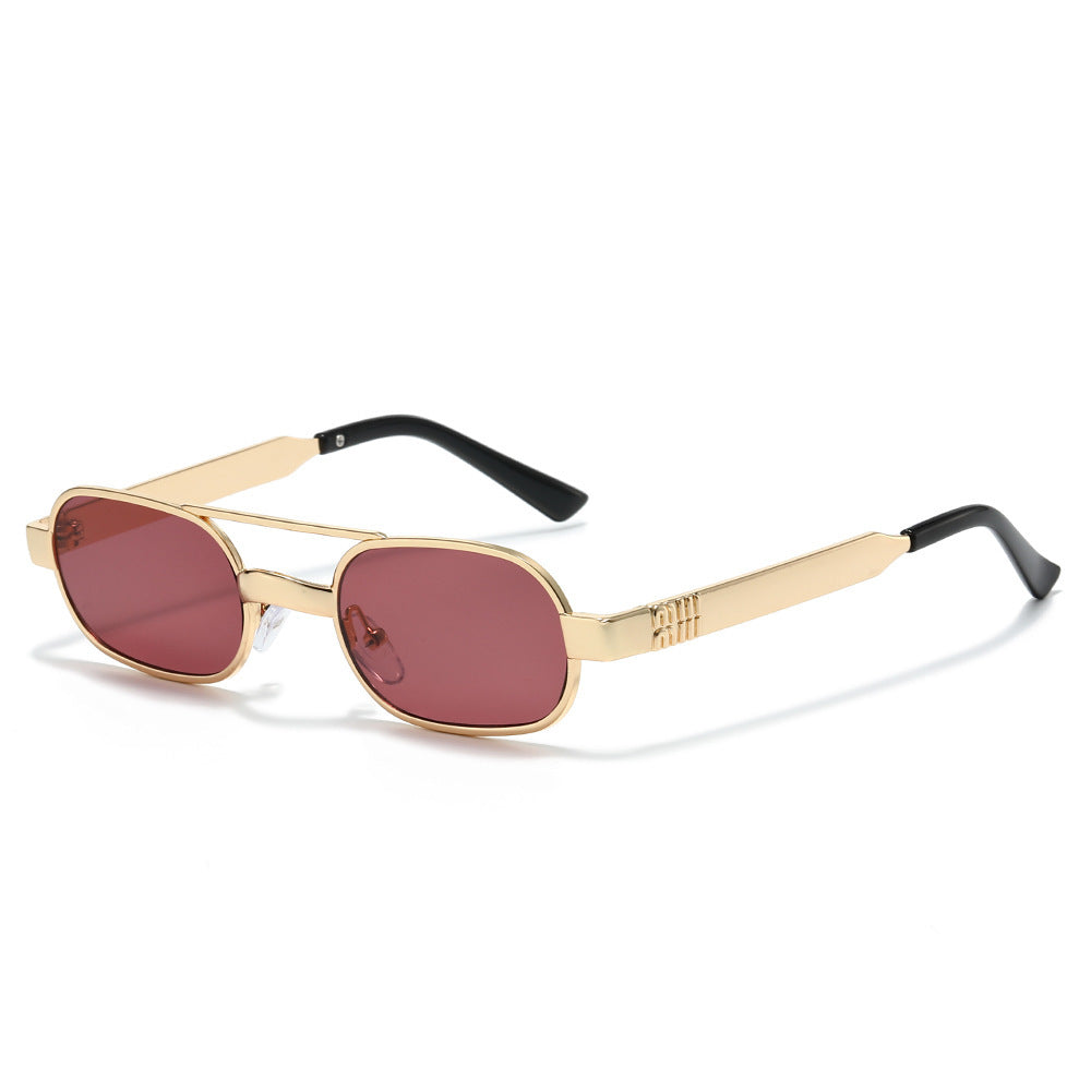 Fashion-Forward Retro Oval Frame Sunglasses Stornfield