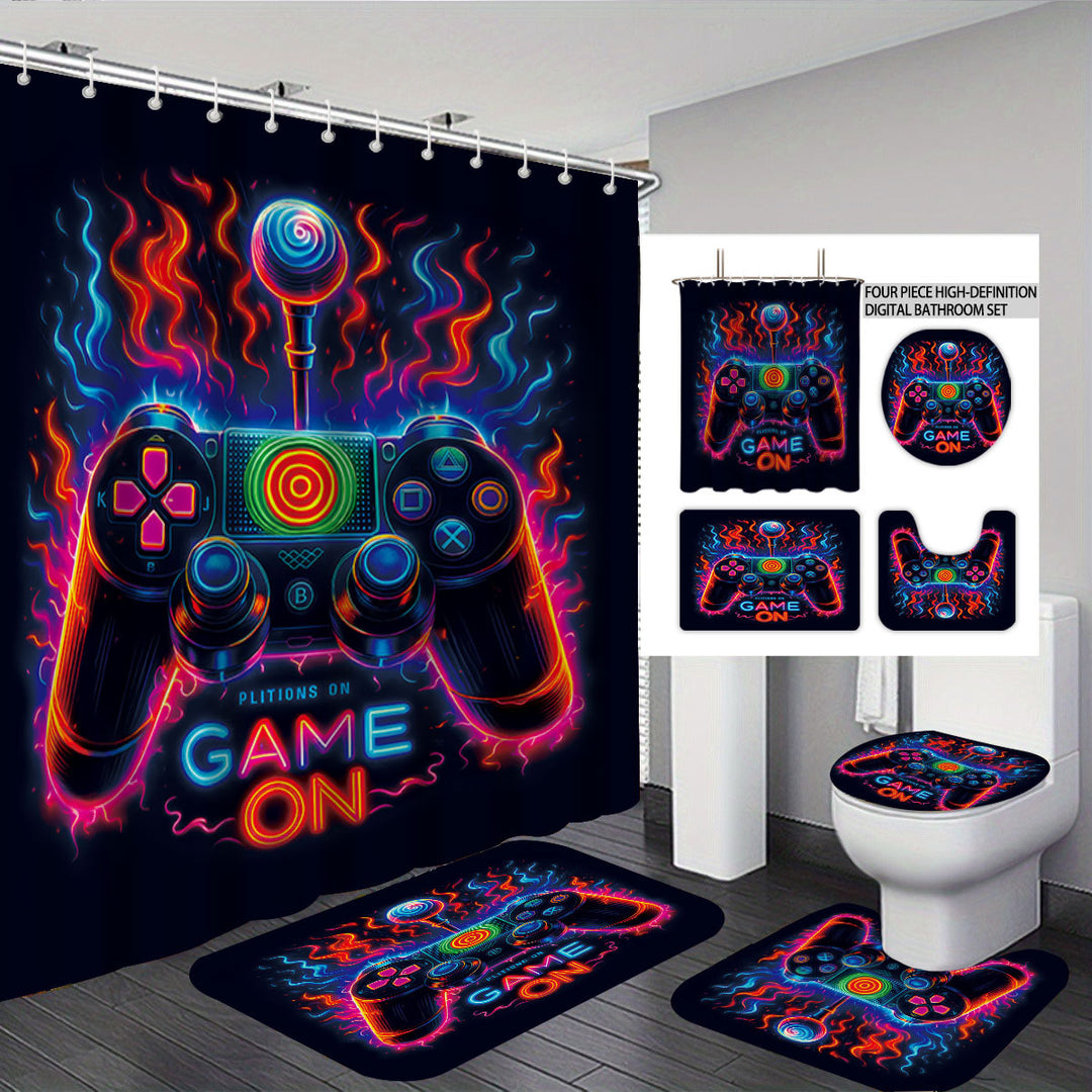 Digital Dragonfly-Themed Bathroom Set Stornfield