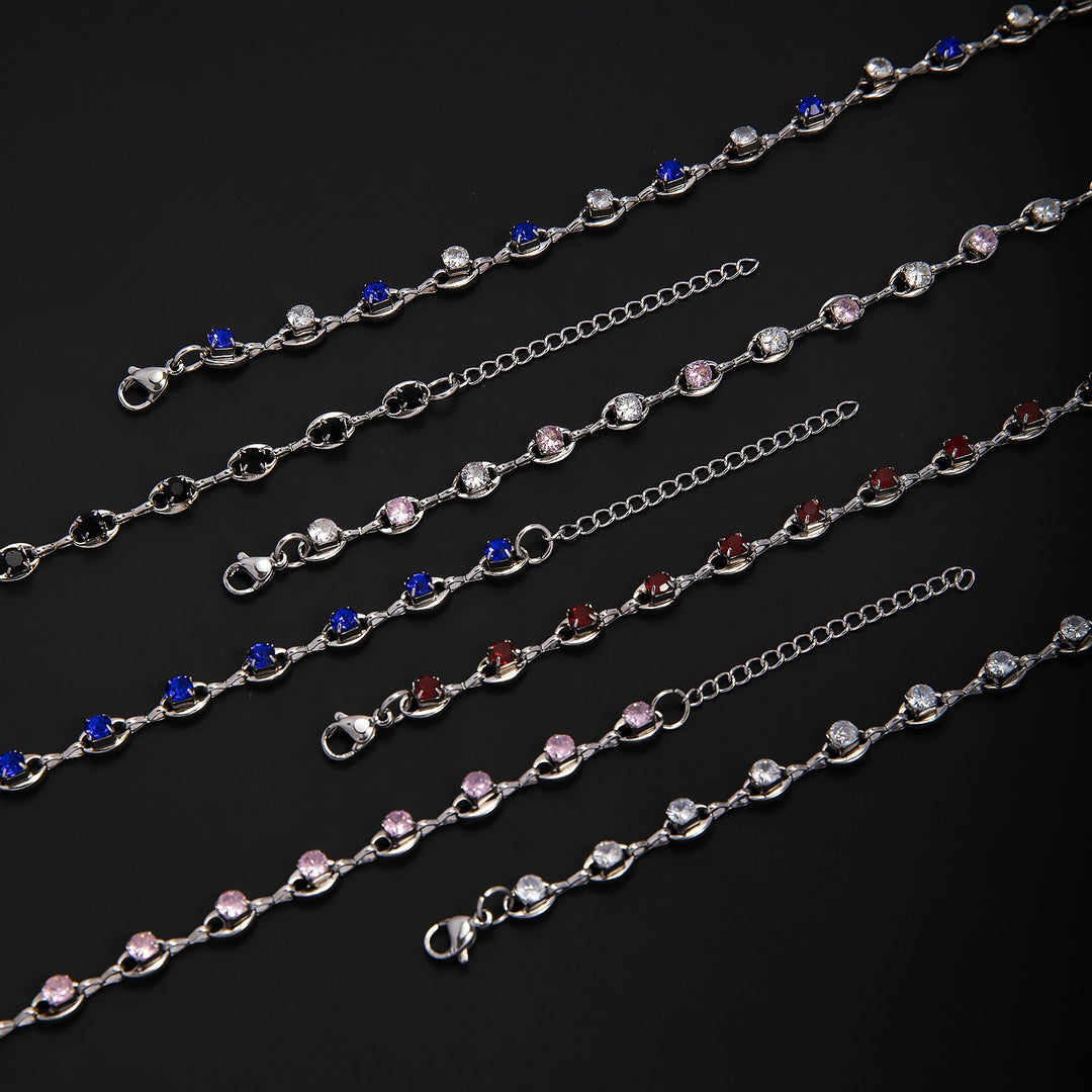 Elegant Gemstone Accent Link Bracelet Stornfield