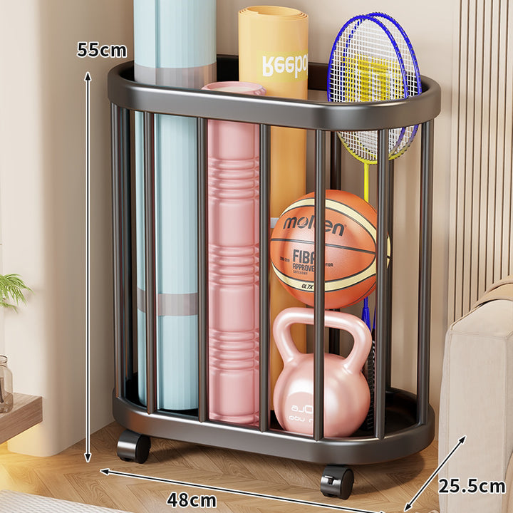 Vertical Rolling Sports Gear Organizer Rack