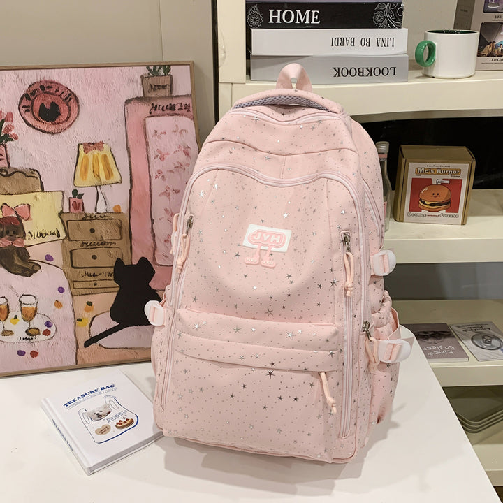 Star-Print Fashion School Backpack Stornfield