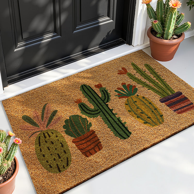 Decorative Cactus Welcome Mat