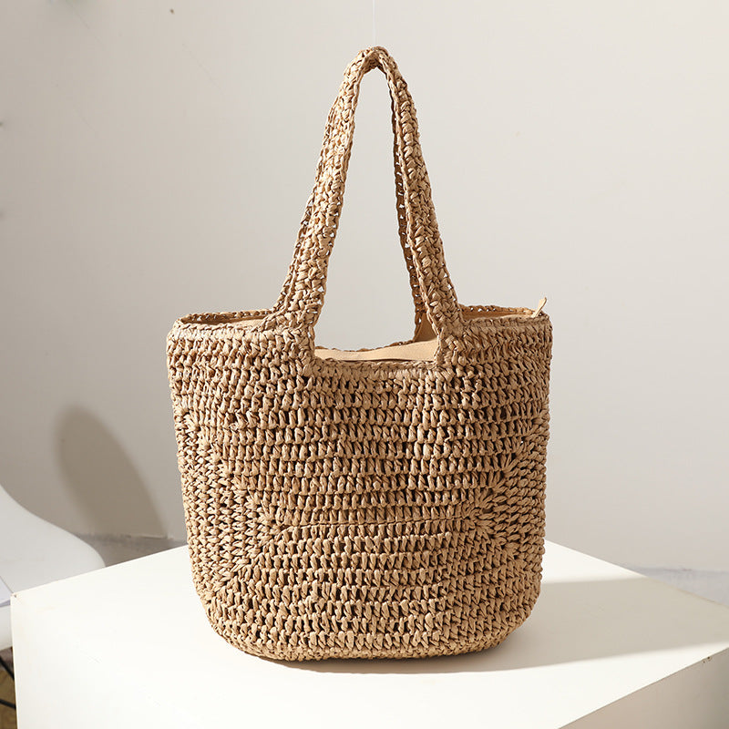 Handmade straw bag with comfortable inner bag Stornfield