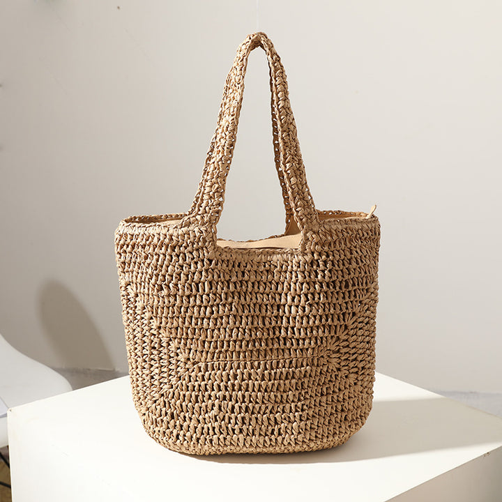 Handmade straw bag with comfortable inner bag Stornfield