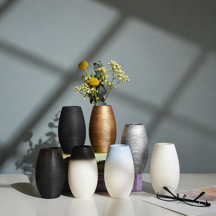 Contemporary Textured Ceramic Vase