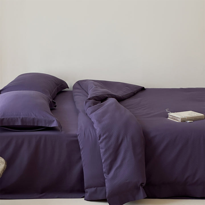 High-quality cotton satin bedding set with fine satin binding