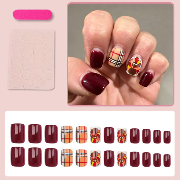 Artificial nail set with festive Thanksgiving motif Stornfield