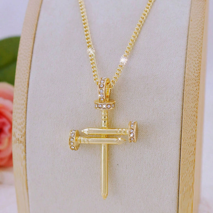 Luxurious Gemstone Embellished Cross Pendant Necklace Stornfield