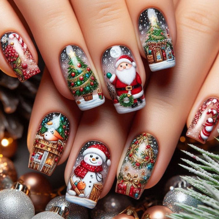 Festive 3D Christmas Nail Art Extensions Stornfield